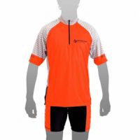 BPLUMEN  | Dres Apache MTB krátký rukáv, 1 kapsa, červená/šedá